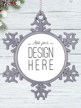 Personalized Pewter Snowflake Keepsake Ornament – 2 Sided